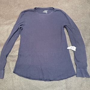Old Navy Mens Thermal TShirt M Medium Blue Long Sleeve Tee Shirt  Basic